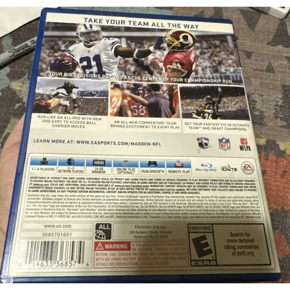 Madden 17 (Playstation 4, PS4) Complete w/Insert Tested GC